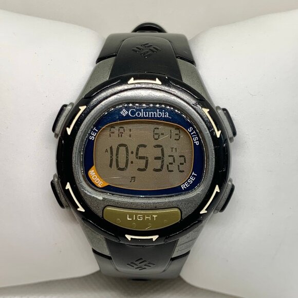 Columbia men digital watch 41mm case size 100MWR  CL-5008 Day Date Alarm running - Picture 1 of 9